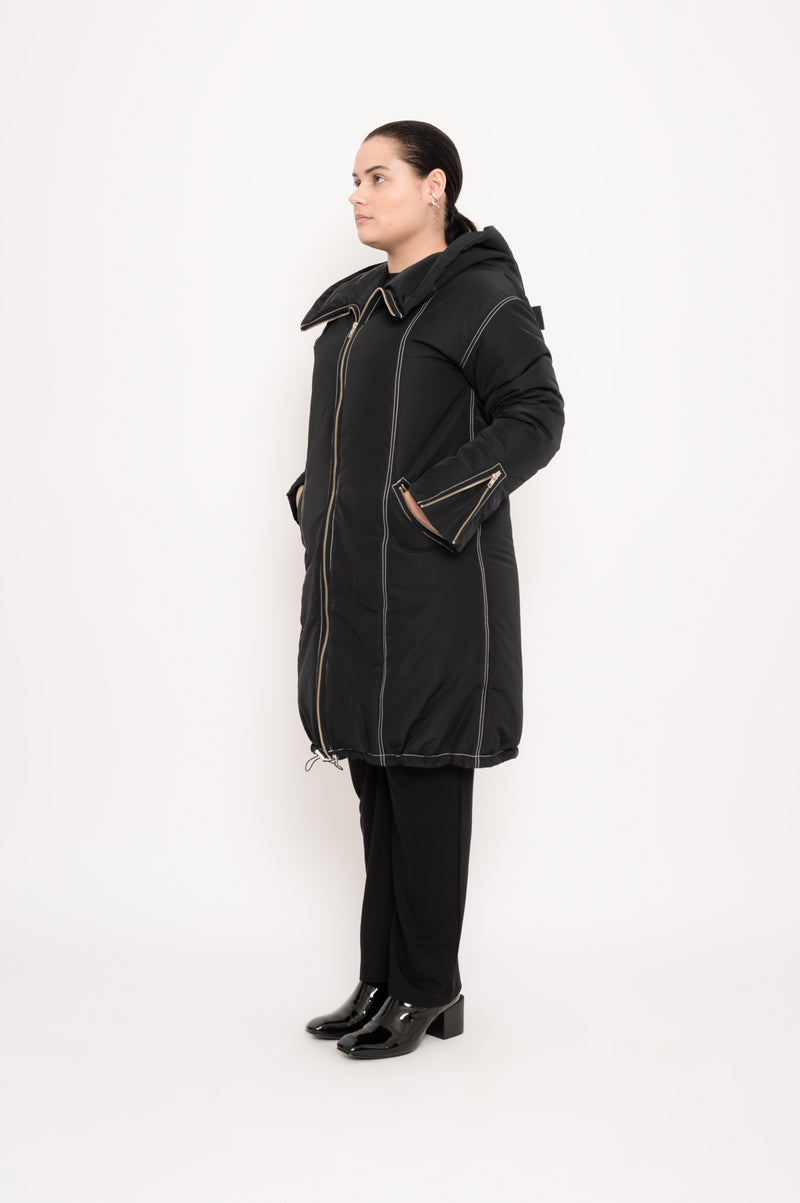 Puffer Coat with Versatile Hood | Baleiro