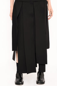 Compact Jersey Midi Skirt With Straps | Lacre