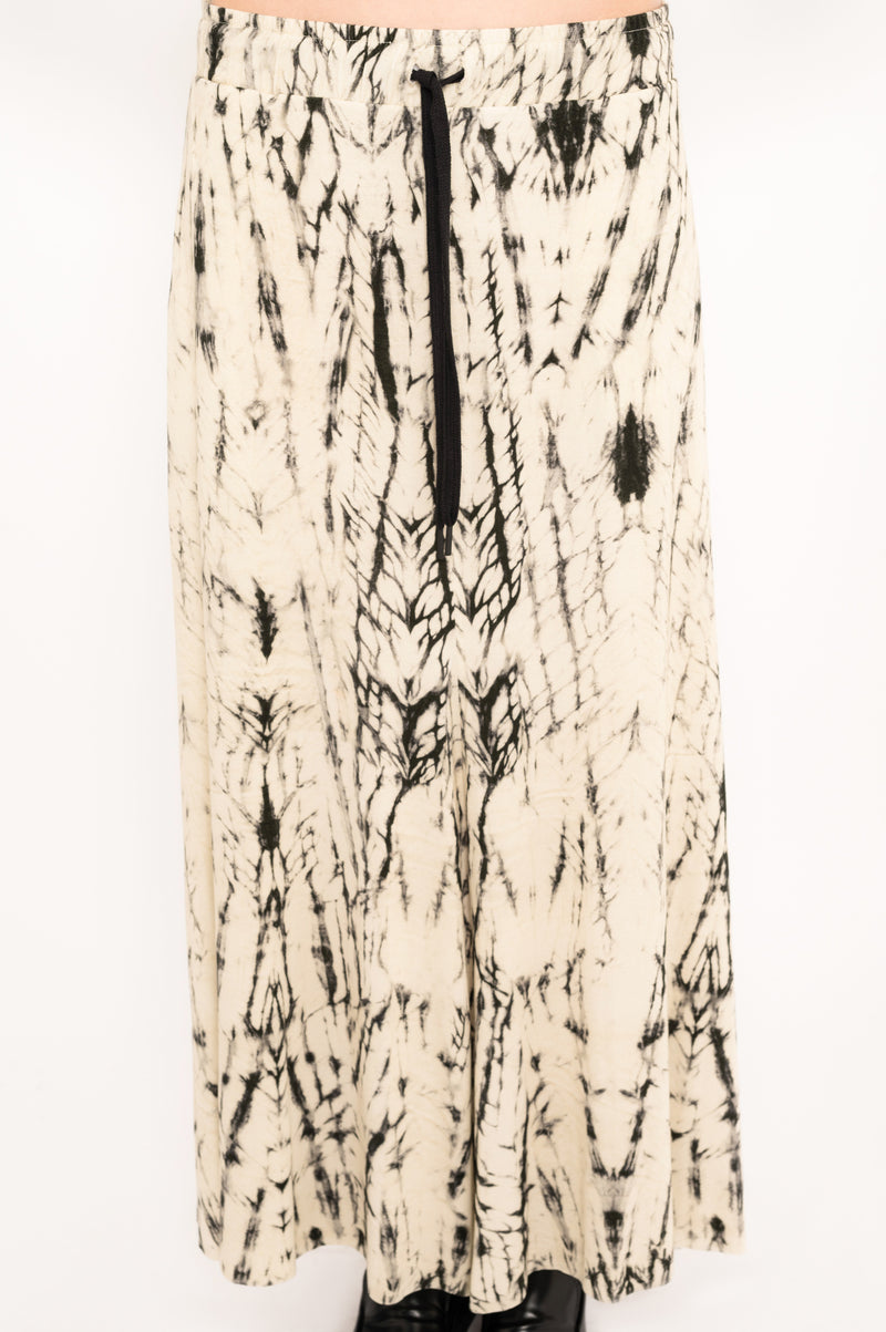 Printed Jersey Long Skirt with Drawstring | Lata