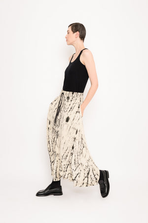 Printed Jersey Long Skirt with Drawstring | Lata