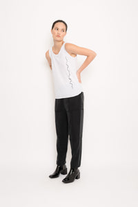 Cotton Tank Top with Artisanal Detail | Calice