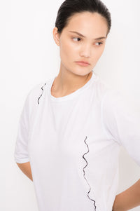 3/4 Sleeves T-shirt with Artisanal Detail | Colher