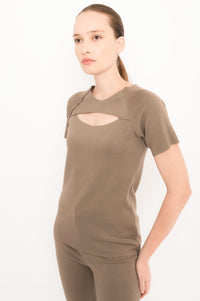 Compact Jersey Top with Cutout | Compasso