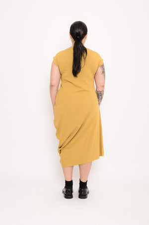 Asymmetric Dress With Artisanal Detail | Telefone