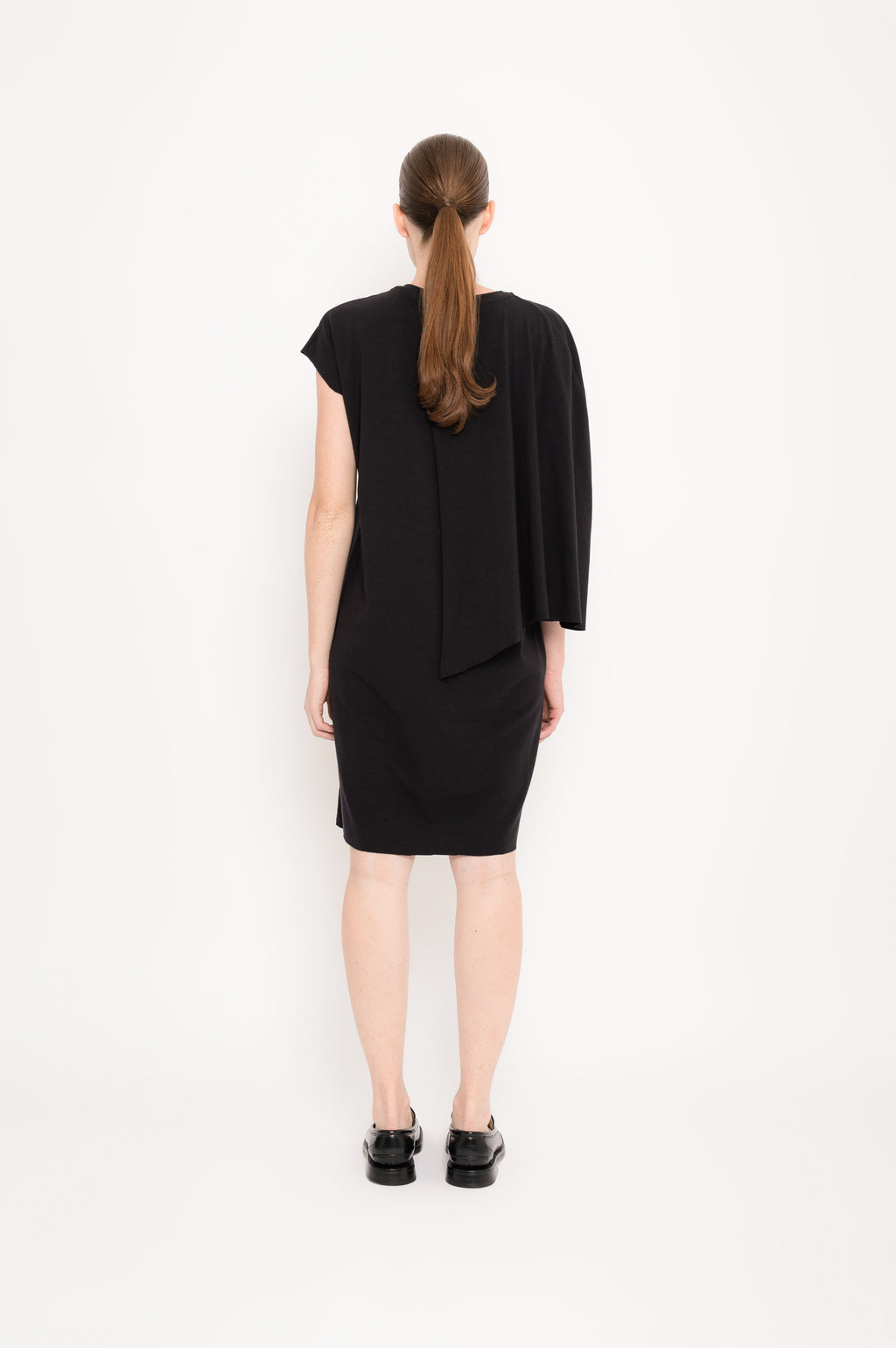 Cotton Modal Dress with Overlapped Detail | Trofeu