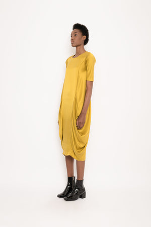 Silk Midi Dress with Cutouts | Tuba