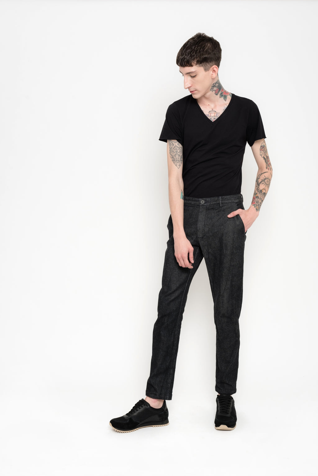 Eco Denim Straight-Cut Pants | Arcada