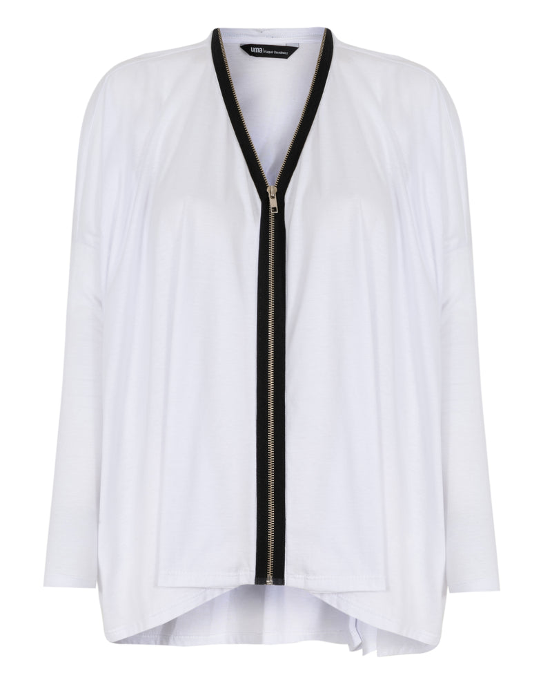 Pima Cotton Asymmetrical Cardigan | Merengue