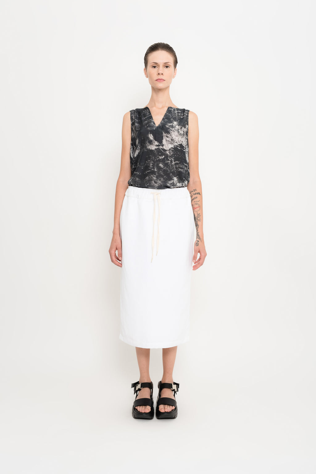 Modal Linen Skirt | Farinha