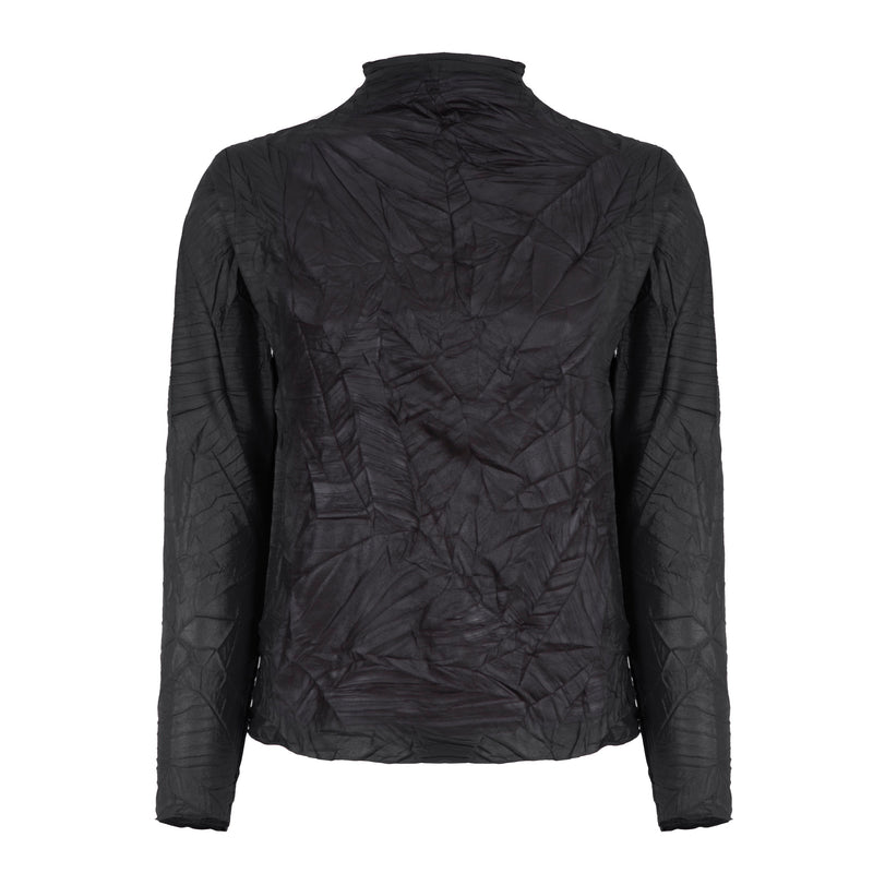 Glossy and Wrinkled Turtleneck Top | Caldas