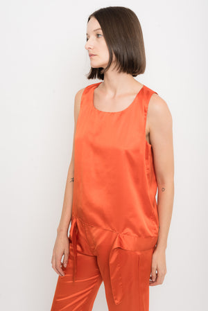 Silk Sleeveless Top with Detail | Choux