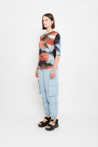 Printed Jersey 3/4 Sleeves Top | Cocada