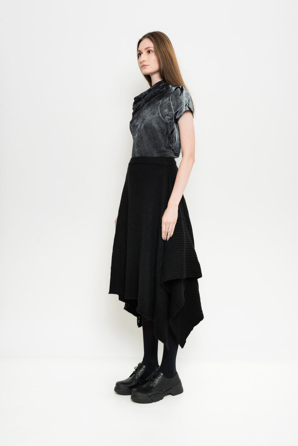 Flared Midi Knitted Skirt | Nikki