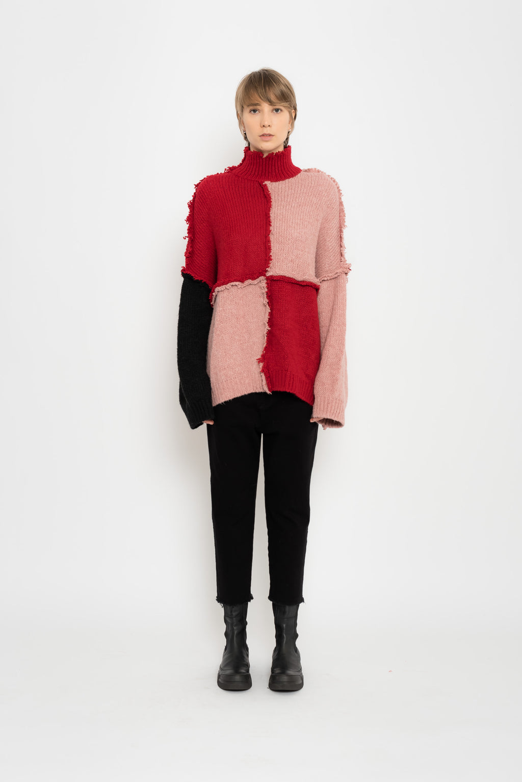 Oversized Knit with Patchwork | Esquilo