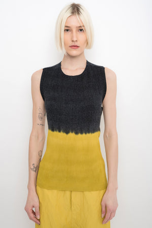 Tricot two-tone ribbed tank top | Lontra
