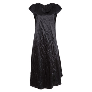 Satin Wrinkled Short Sleeve Dress | Belize