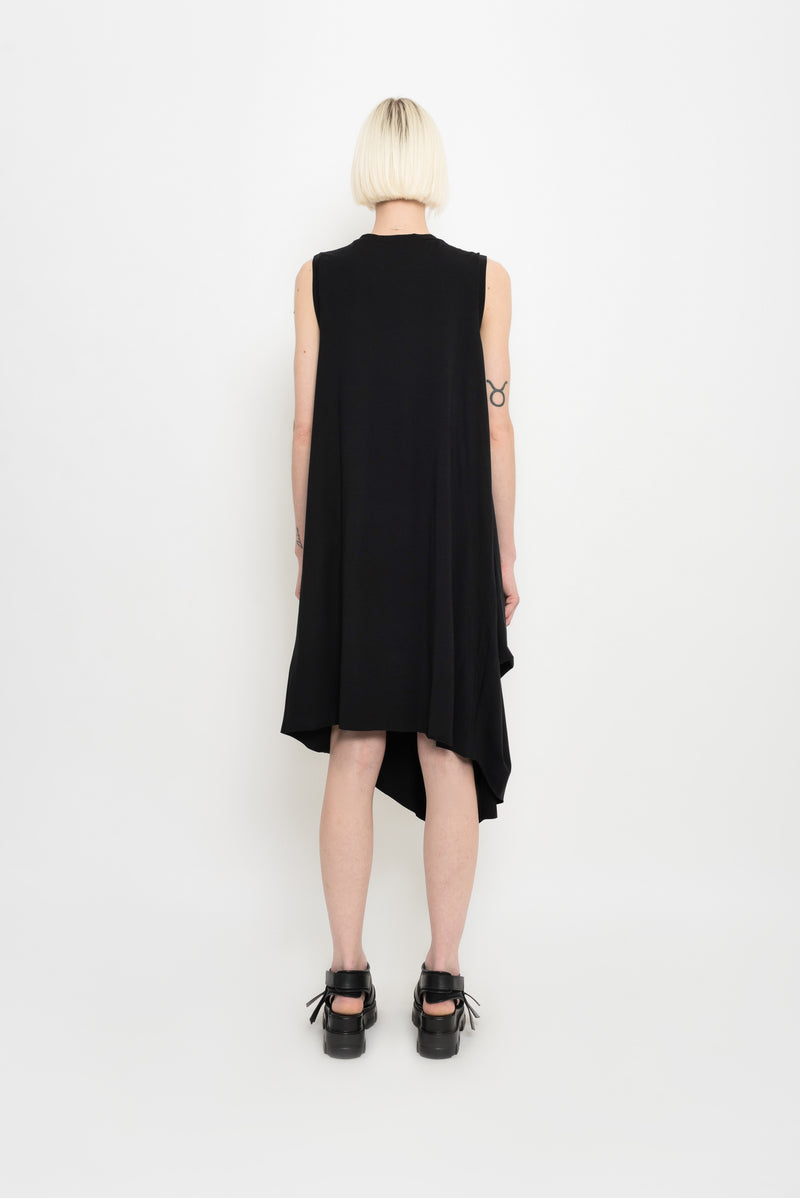 Asymmetrical Draped Jersey Dress | Pata