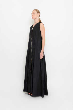 Crumpled Long Dress With Strap | Pomba