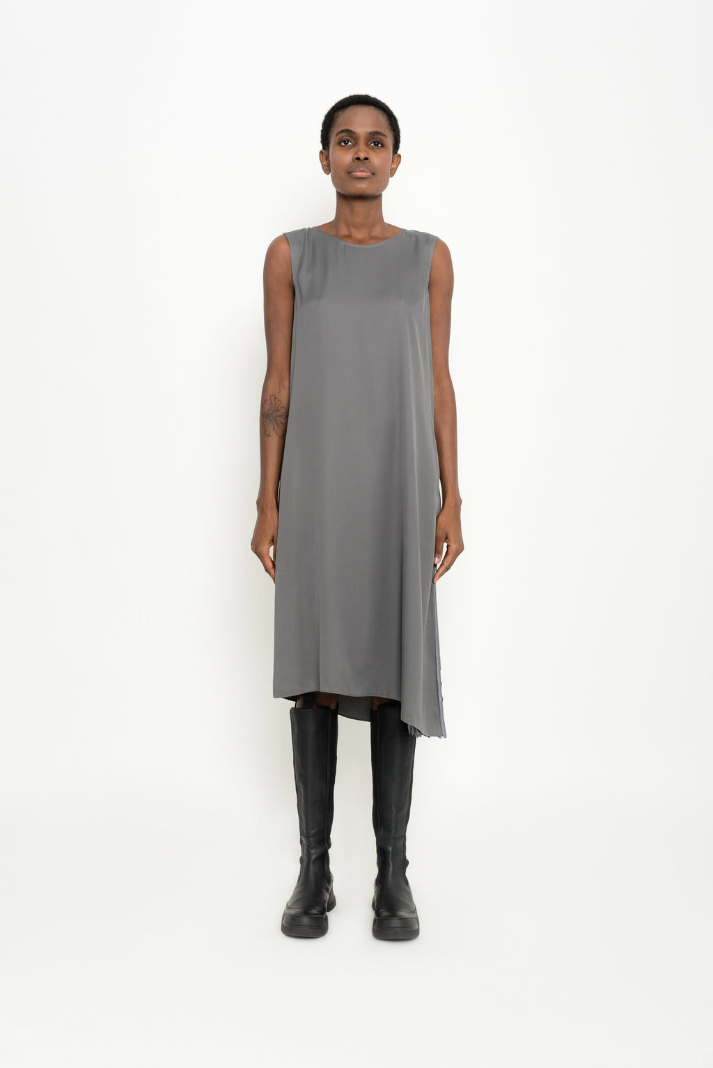Asymmetric Satin Dress | Sagui